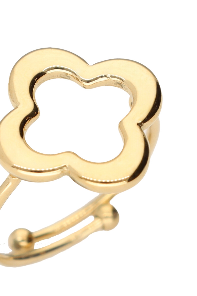 RING STATEMENT KLAVER GOUD