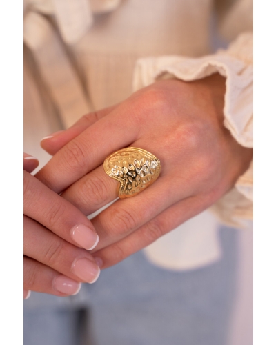 STATEMENT RING MET HART GOUD