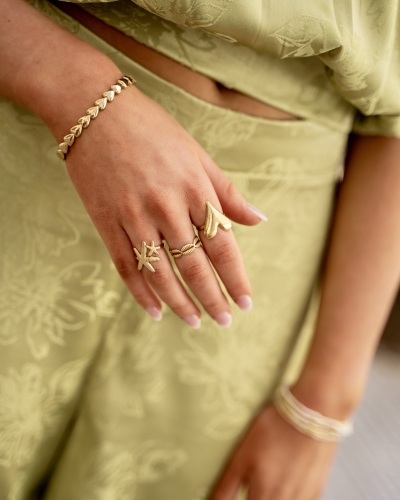 Gossip DUBBEL ZEESTER RING GOUD