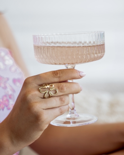 OPEN FLOWER RING GOUD