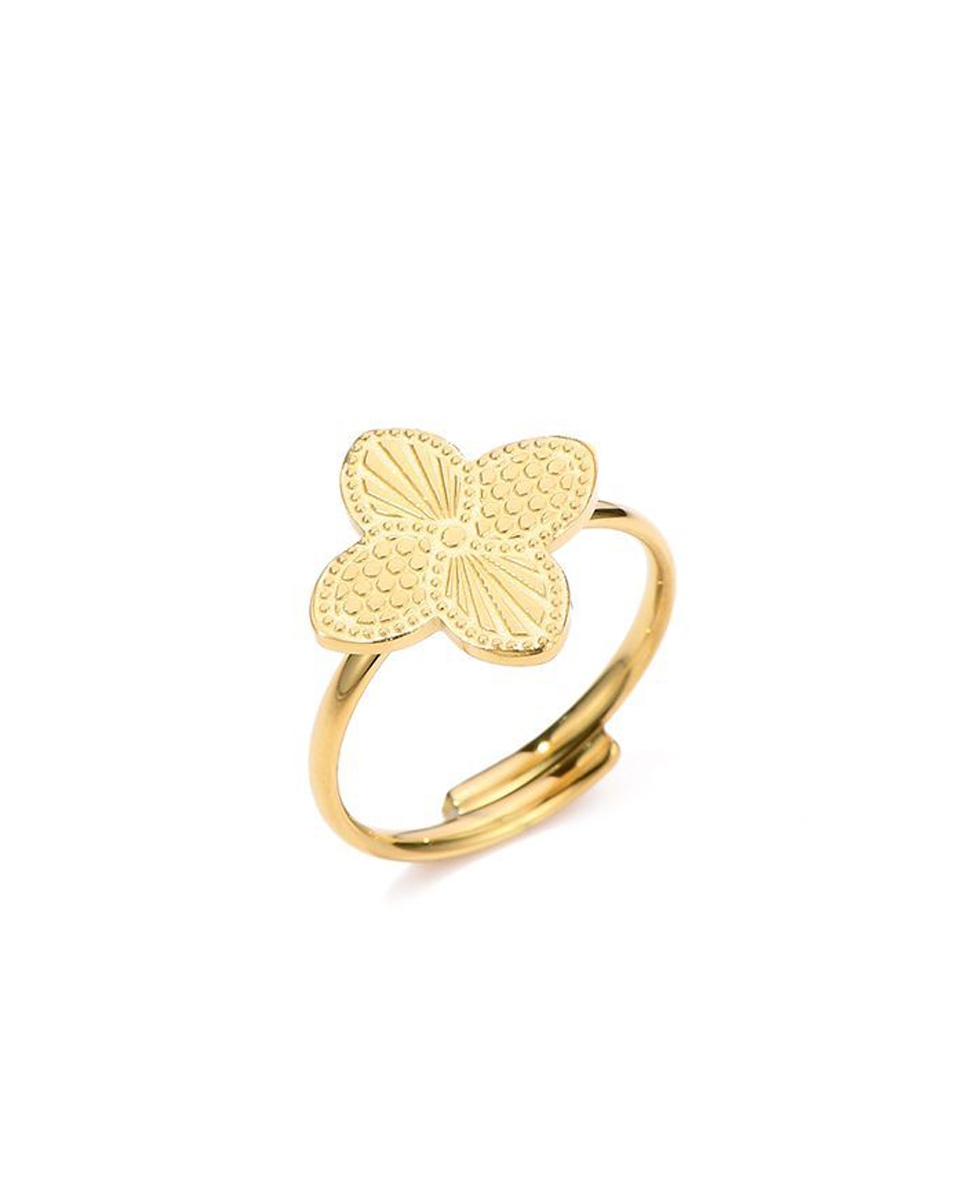 RING KLAVER PATROON GOUD