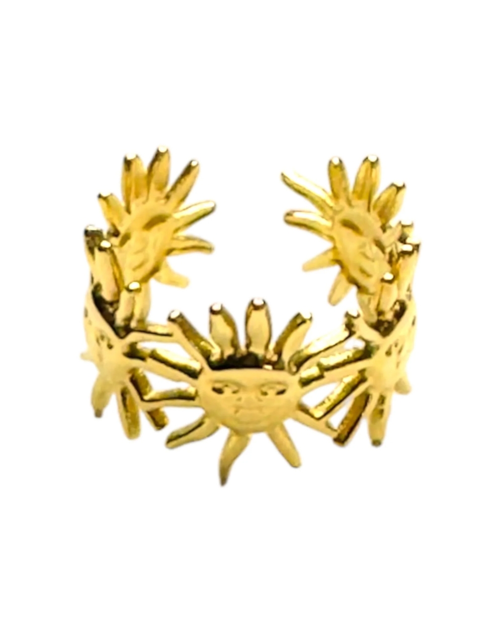 RING SUN ALLOVER GOUD - VERSTELBAAR