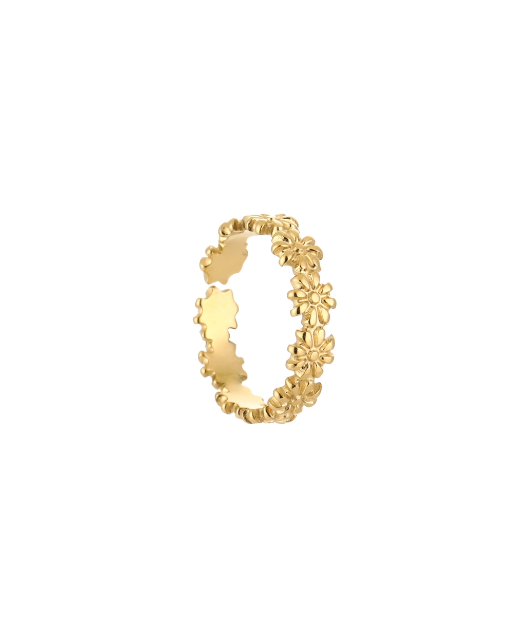RING FLOWER ALLOVER GOUD