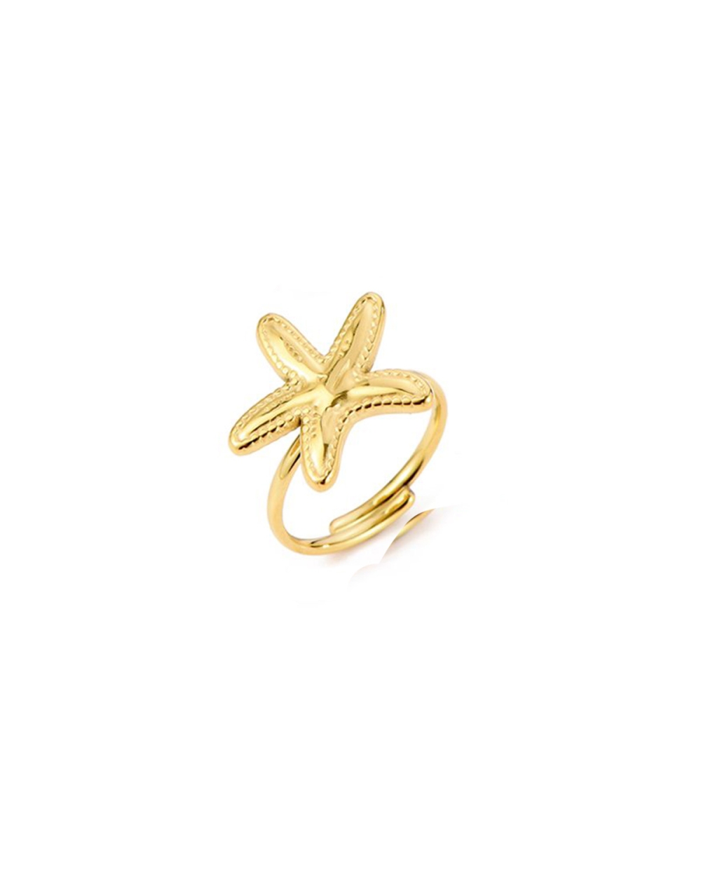 VERSTELBARE RING ZEESTER GOUD