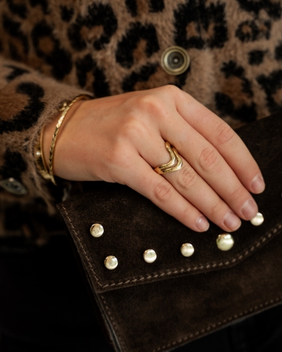 Gossip DUBBELE RING WAVES GOUD