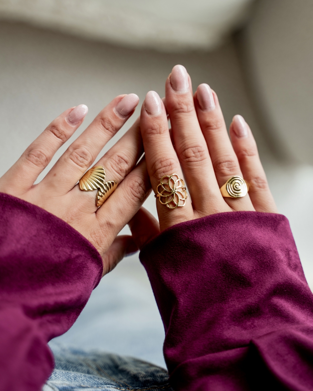 RING DOUBLE SHELL GOUD