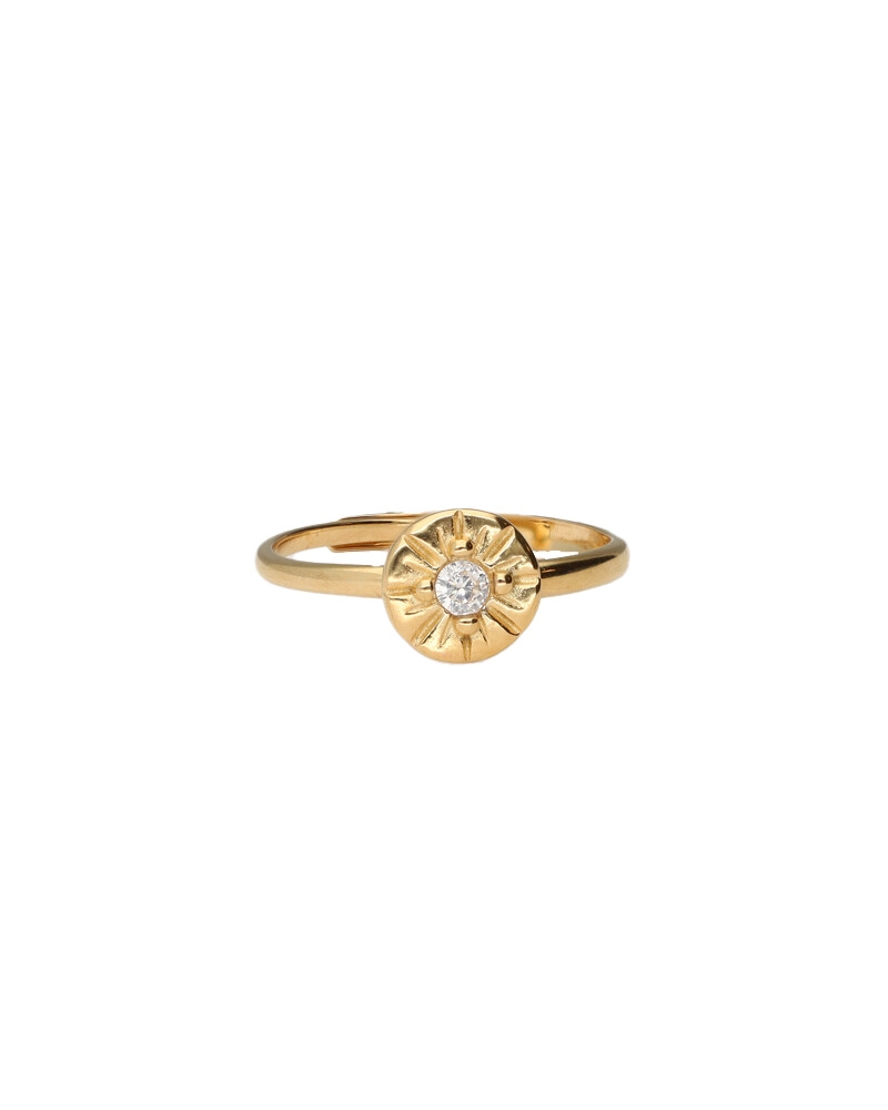 MIDNIGHT RING CIRKEL MET STRASS
