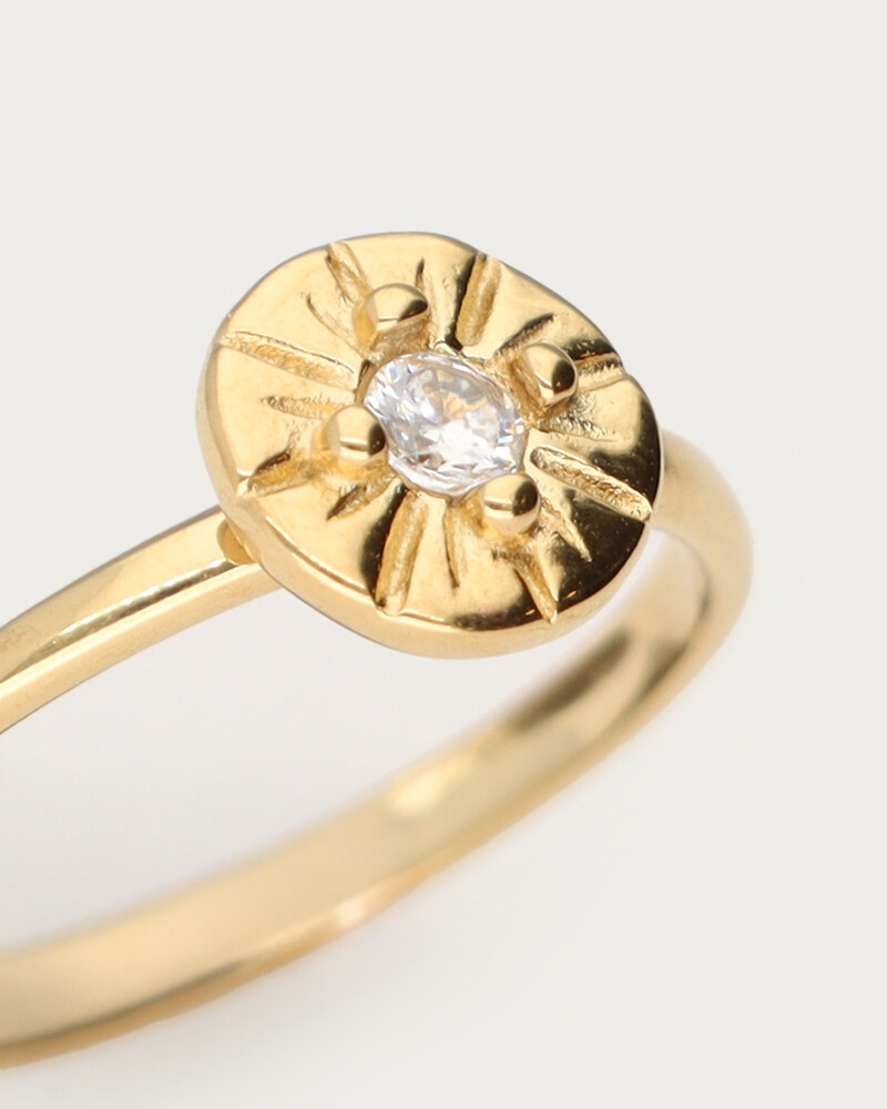 MIDNIGHT RING CIRKEL MET STRASS