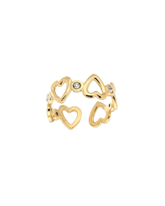 RING HARTJES MET ZIRKONIA