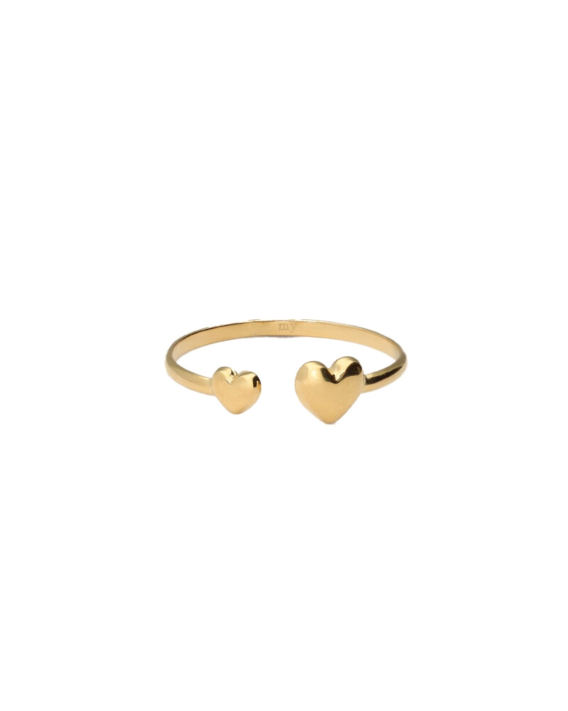 RING MET DUBBEL HARTJE