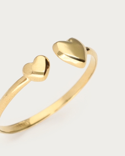 RING MET DUBBEL HARTJE