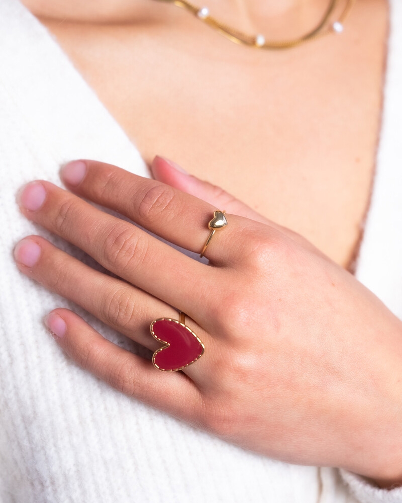 RING CHUBBY HEART SMALL GOUD