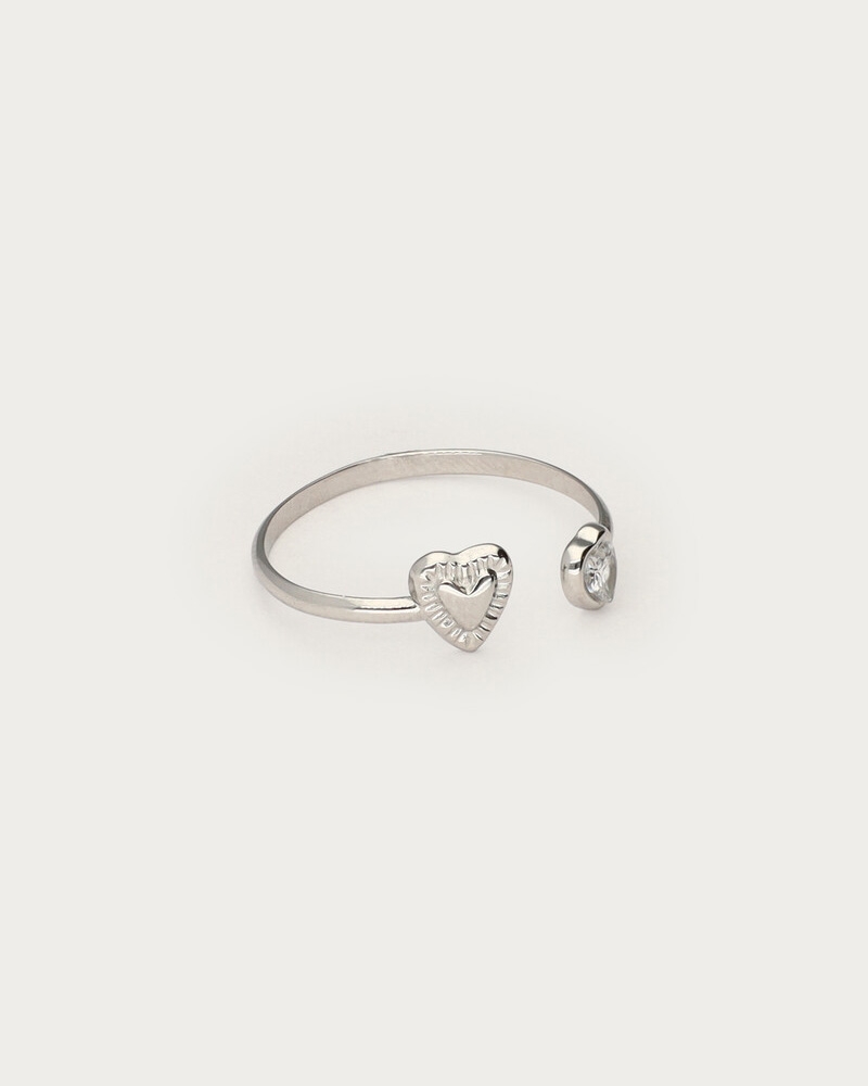RING MET HARTJES EN STRASS