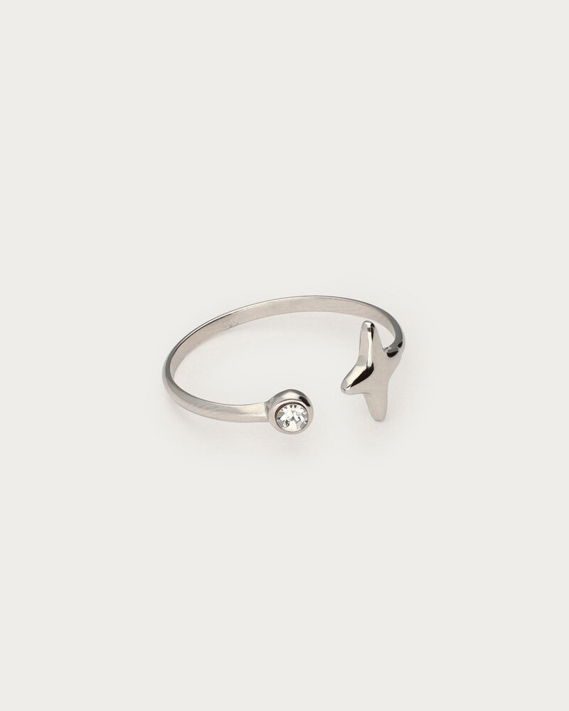 RING MET POOLSTER EN STRASS