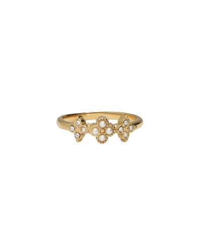 My Jewellery Ring clover strass & pearls MJ14823