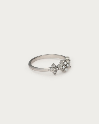 My Jewellery Ring clover strass & pearls MJ14823
