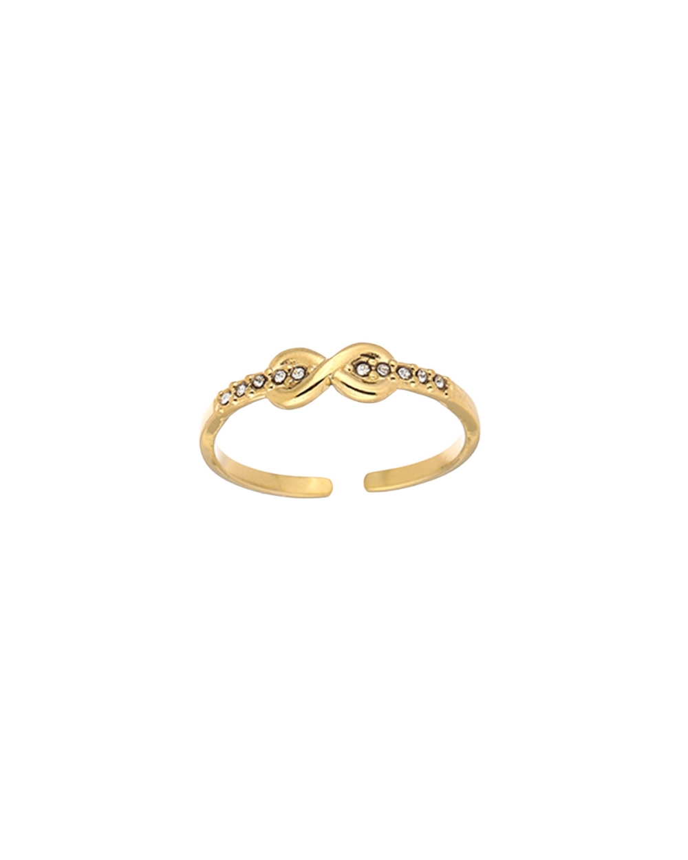 INFINITY ZIRKONIA RING GOUD