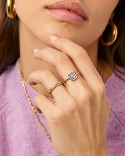 VINTAGE RING SQUARE LAVENDEL