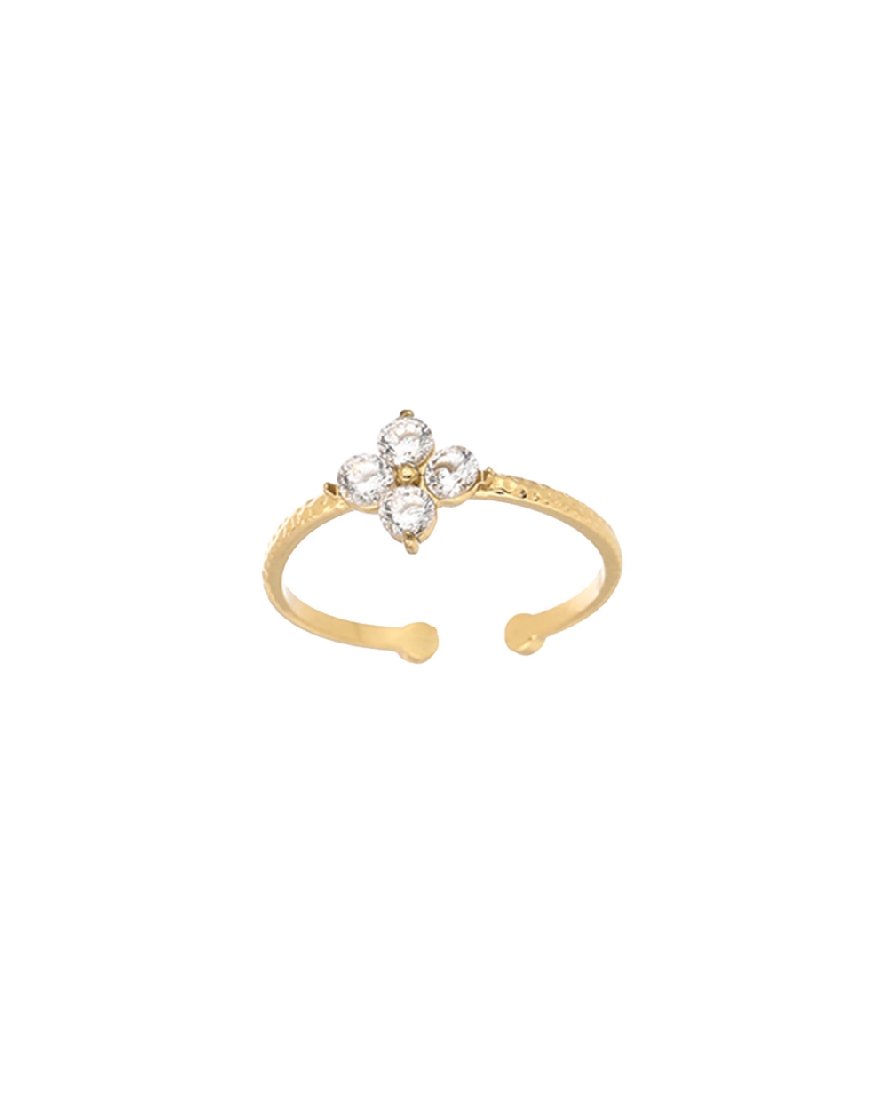 BASIC RING MET ZIRKONIA GOUD