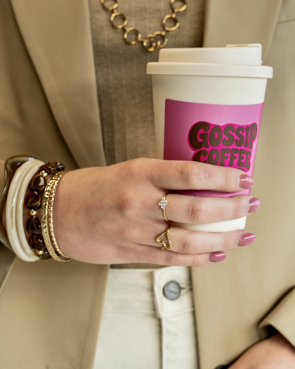 RING MET OPEN HART GOUD