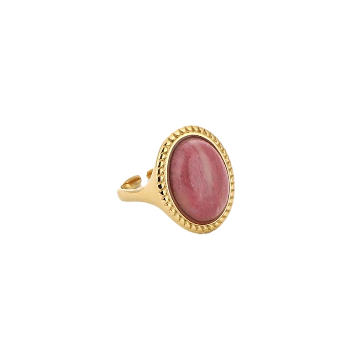 STATEMENT RING MET STEEN RHODOCHROSIET