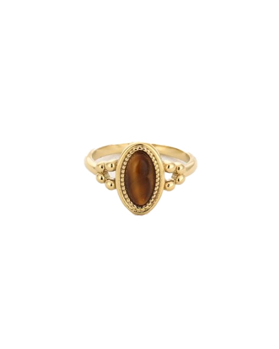 VINTAGE RING MET TIJGEROOG