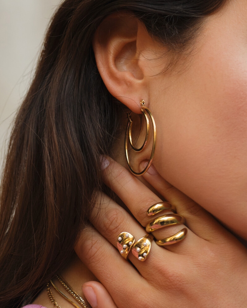 BOLD STATEMENT RING SPIRAAL GOUD