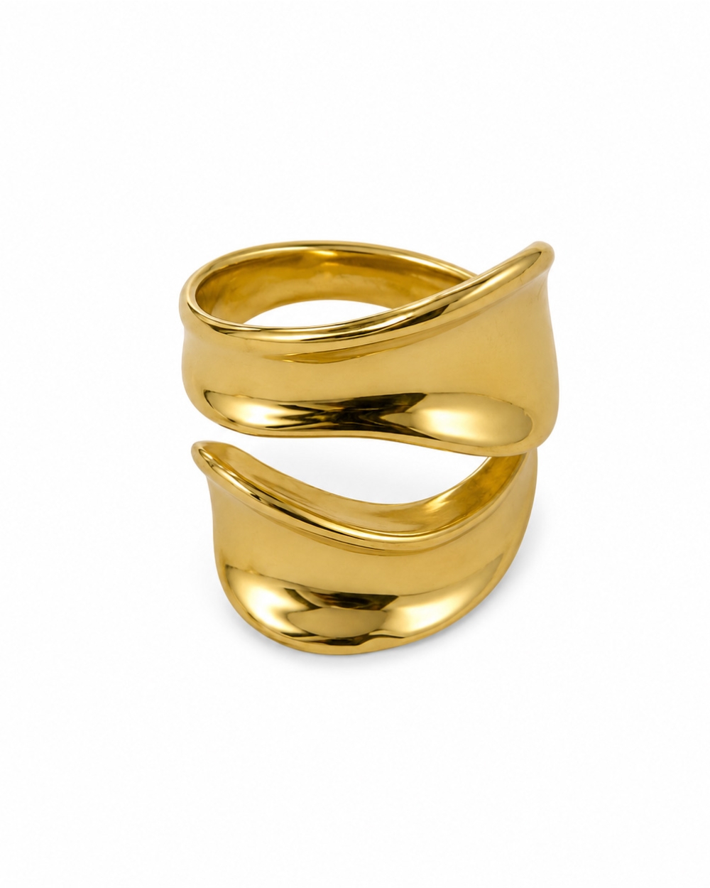 BOLD RING GEDRAAID GOUD