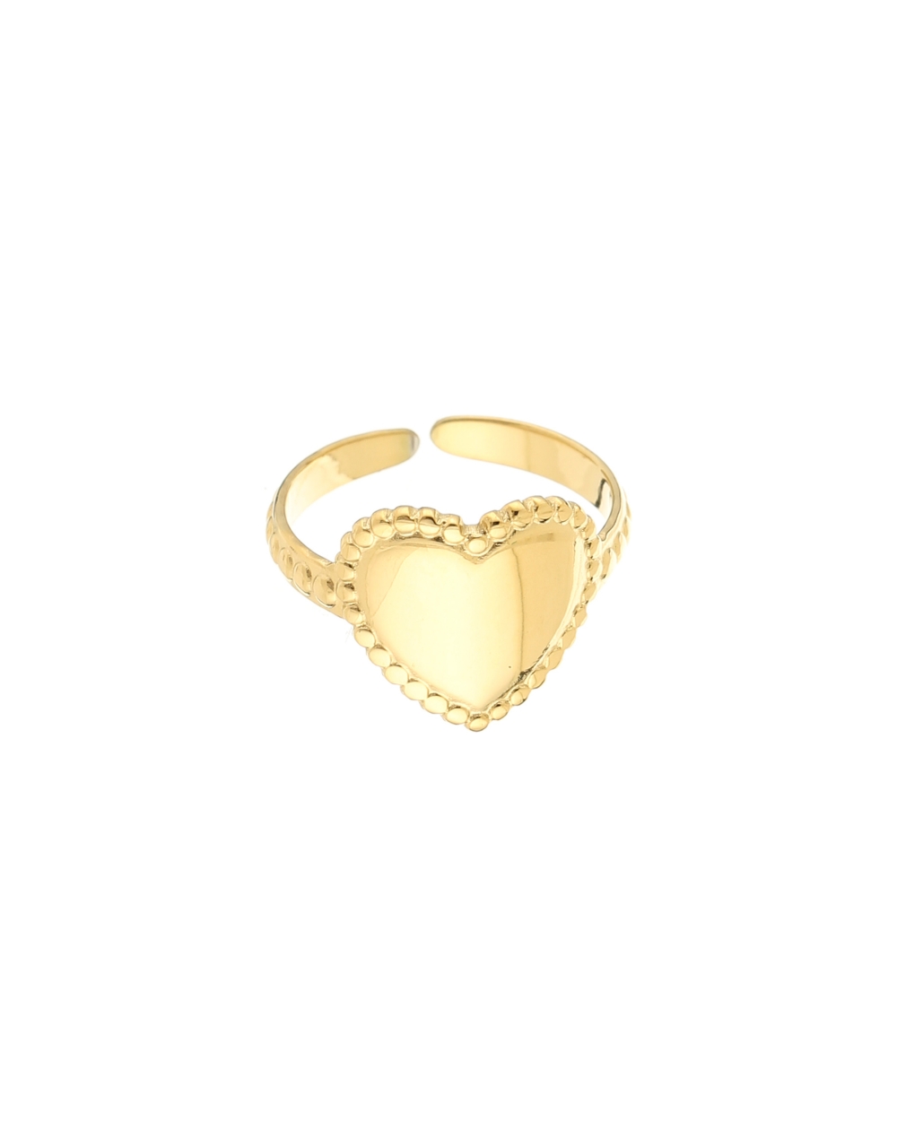RING HART MET RELIEF GOUD