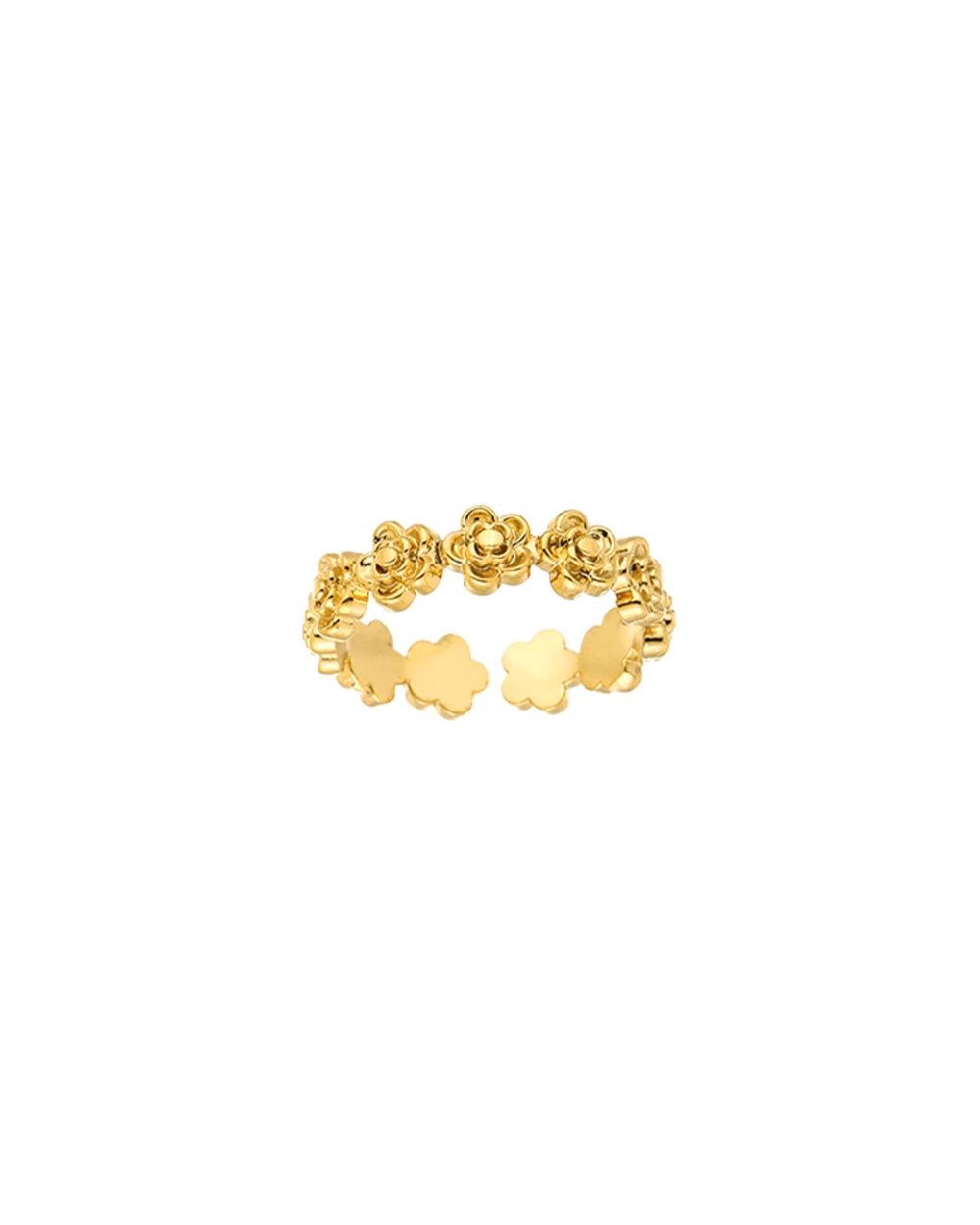 RING MET BLOEMETJES GOUD