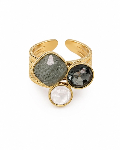 Gossip the Label JZ-1050 DRIE STENEN RING
