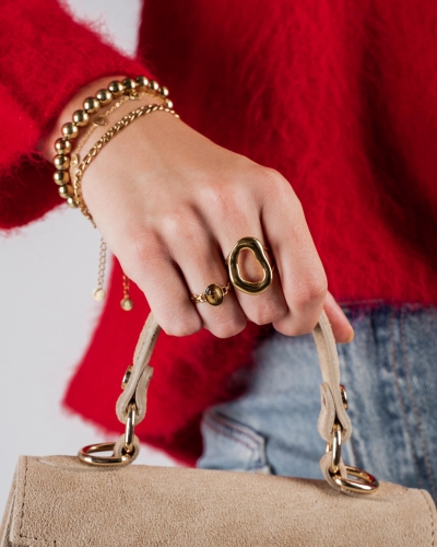 Gossip JE18665 RING SCHAKEL MET STEEN