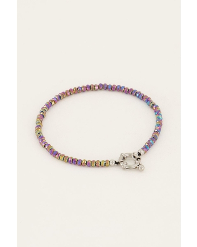 My Jewellery MOOD ARMBAND MET MULTIKLEUR KRALEN ZILVER