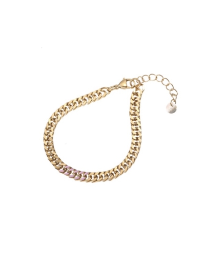 Day & Eve Chain armband met paars B2225-2