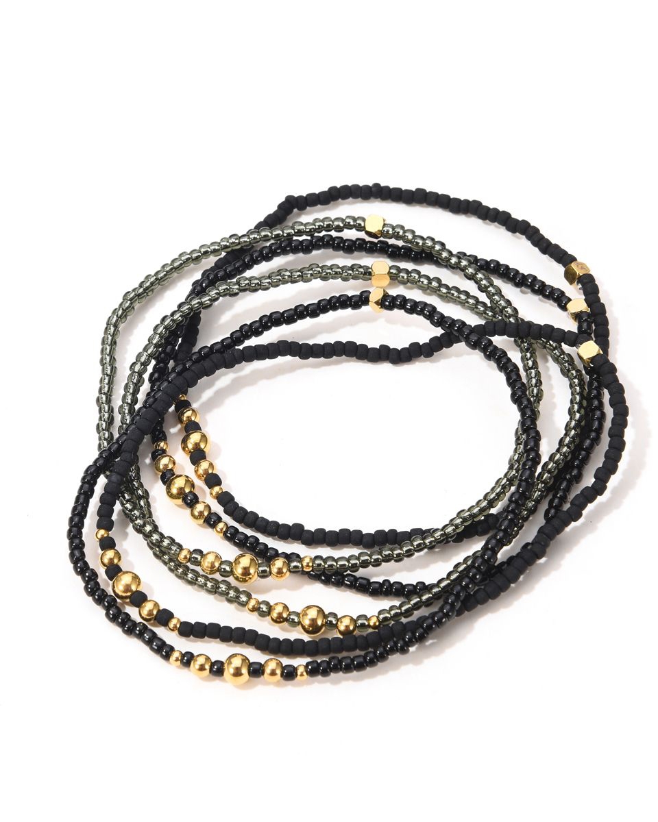 Gossip ARMBANDEN SET MIYUKI Zwart