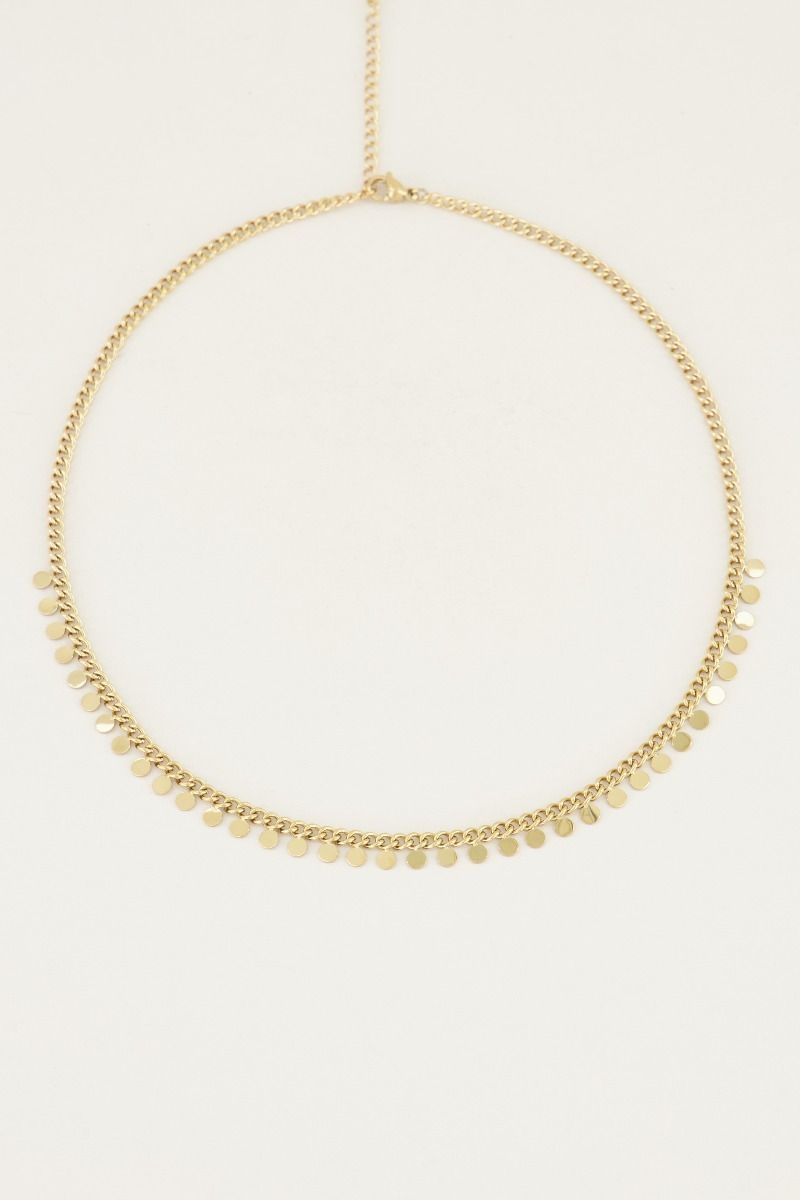 KETTING KLEINE MUNTJES GOUD