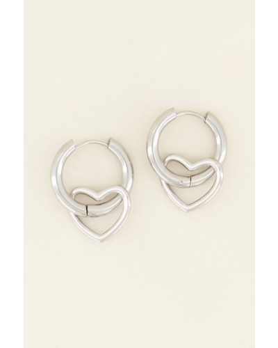 My Jewellery Oorringen met open hartje MJ041331500