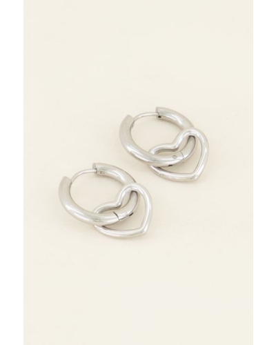 My Jewellery Oorringen met open hartje MJ041331500