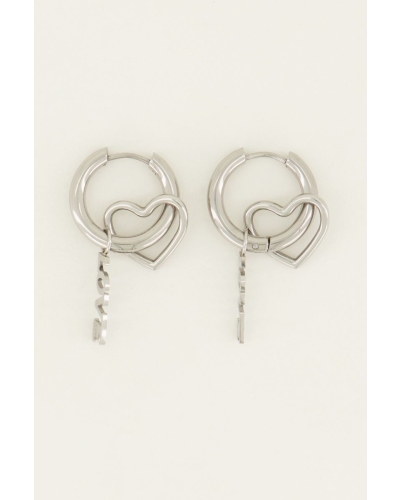 My Jewellery Oorringen bedels hartje & love