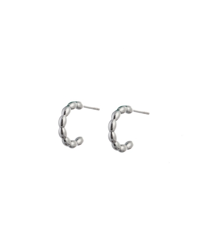 Day & Eve Oorsteker halve hoop bolletjes E0795-1