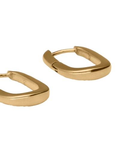 OORBELLEN OVAAL KLEIN GOUD