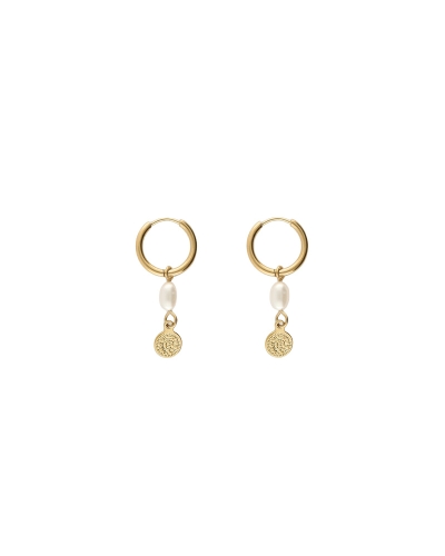 My Jewellery Oorringen parel en munt MJ053771200