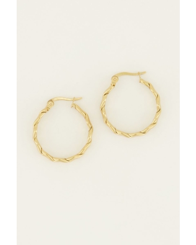 My Jewellery OORRINGEN ROND TOUWPATROON GOUD