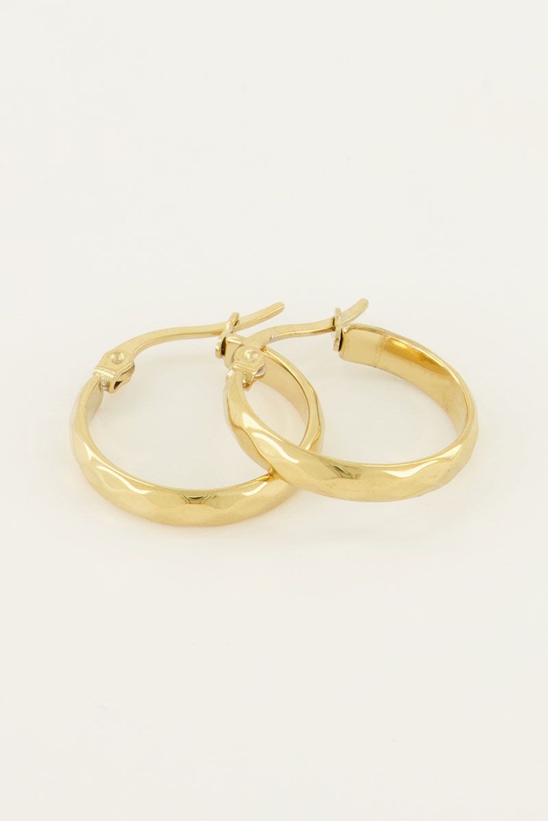 OORBELLEN ROND PATROON GOUD