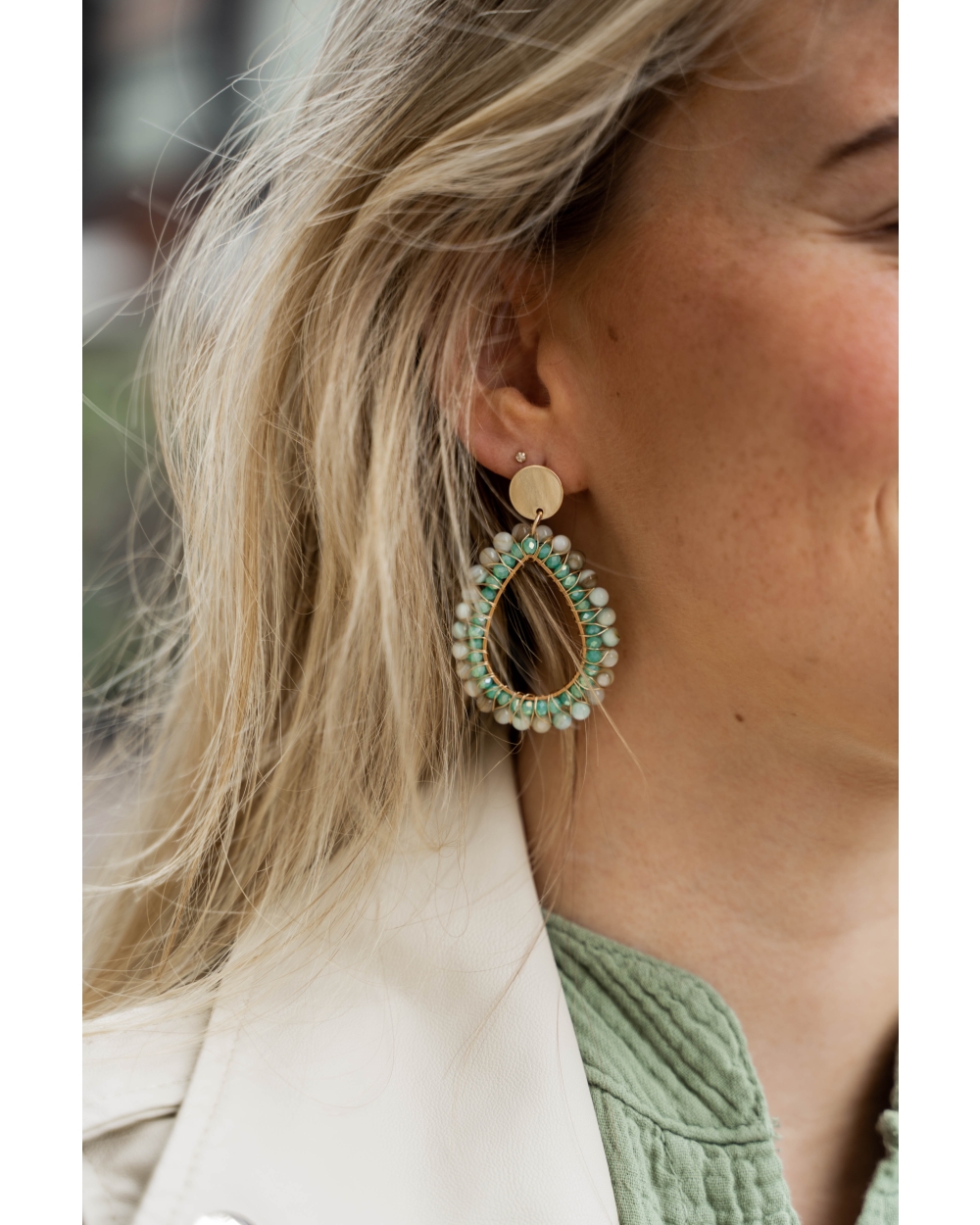 Gossip STATEMENT OORBELLEN MIX Turquoise