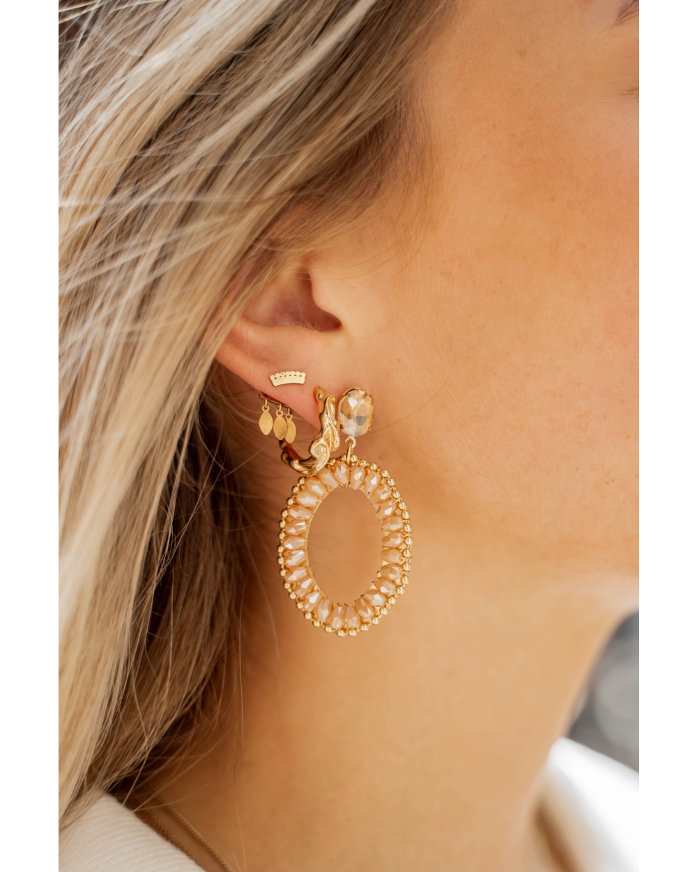 OVALEN STATEMENT OORBELLEN ROZE