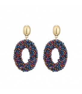 OVALEN STATEMENT OORBELLEN MULTI KLEUR