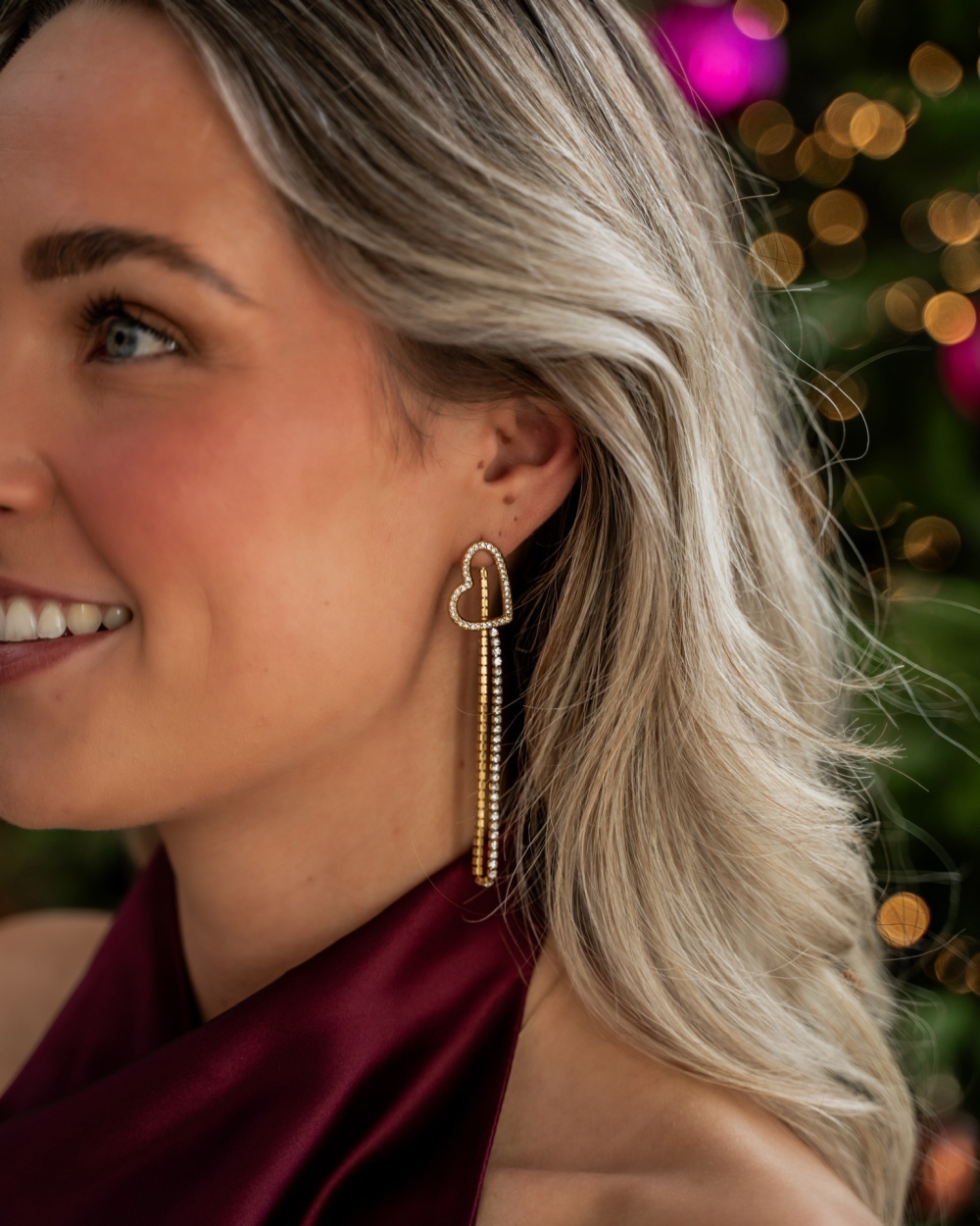  HART MET GLITTER SLIERTJE GOUD