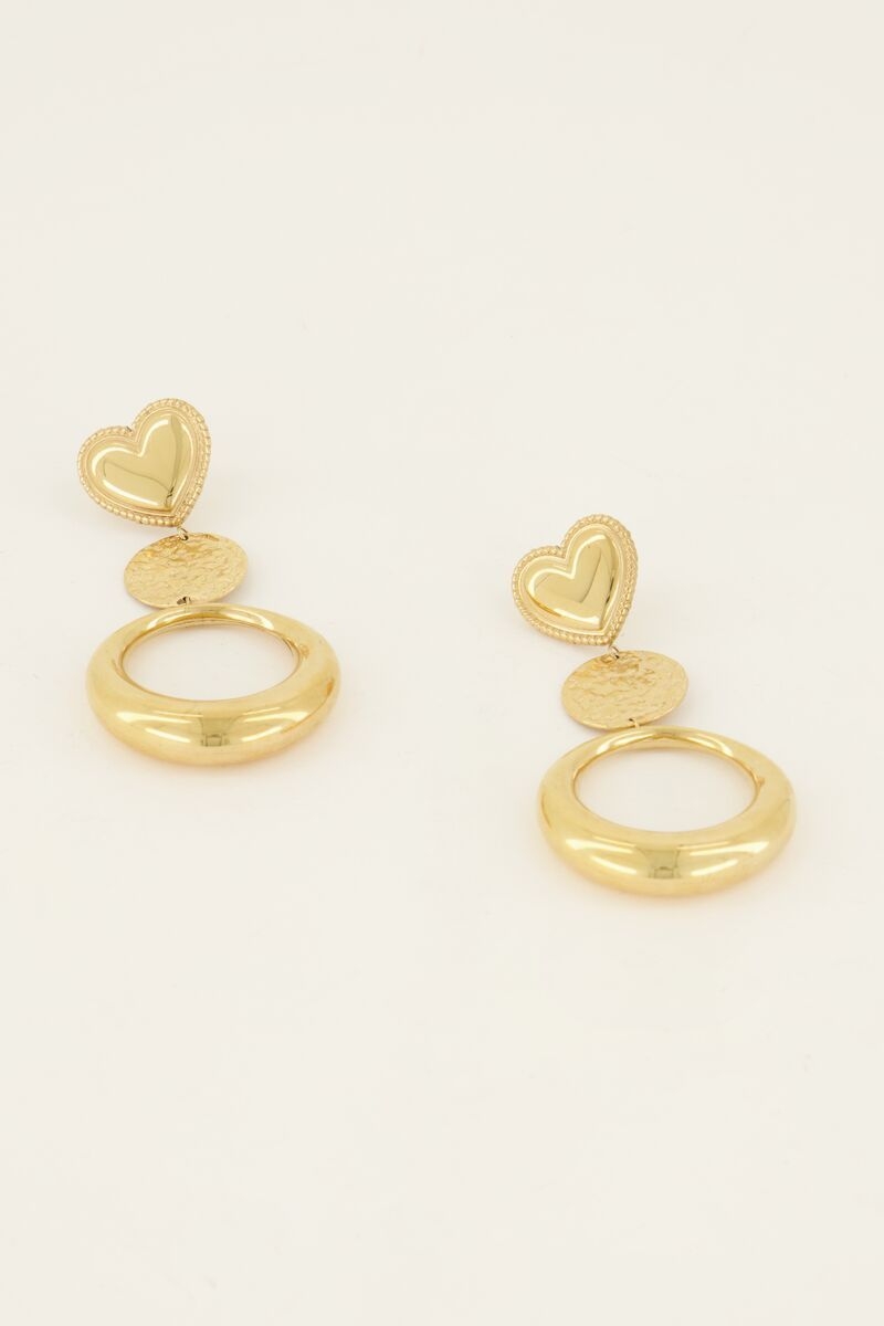 EARRINGS STATEMENT HEART HOOPS | MY JEWELLERY 