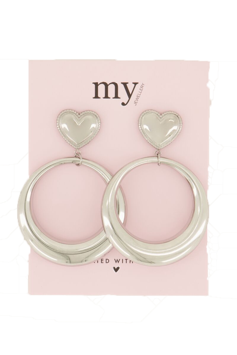 EARRINGS STATEMENT HEART | MY JEWELLERY 